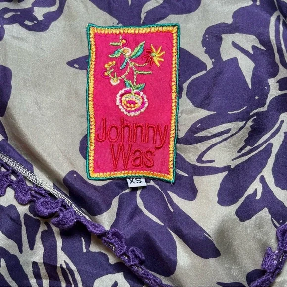 Johnny Was 100% Silk 3/4 Sleeve Tunic Top - Picture 3 of 5